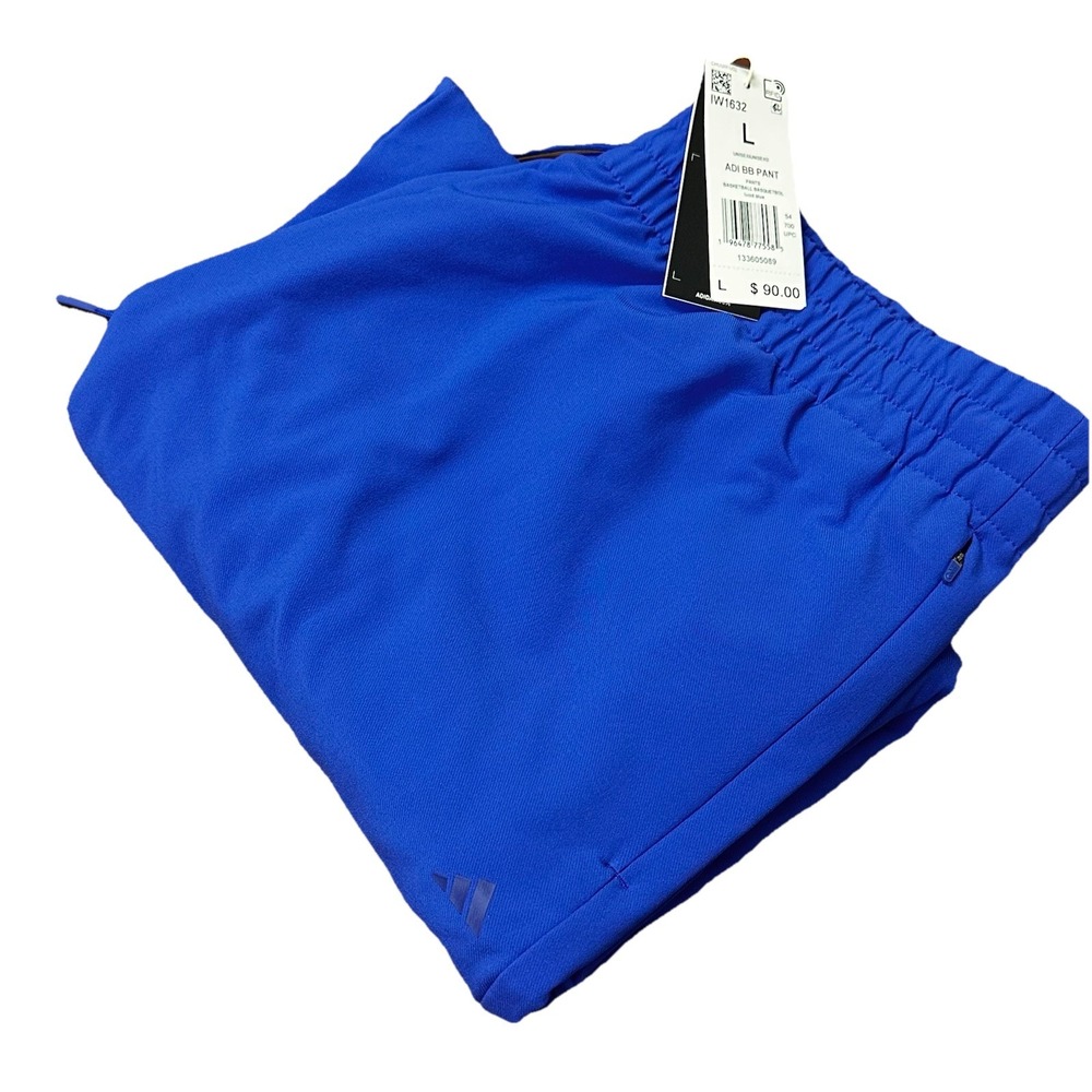 Adidas Ask Basketball Snap Pants Sweatpants Mens Large IW1634 Lucid Blue NWT $90